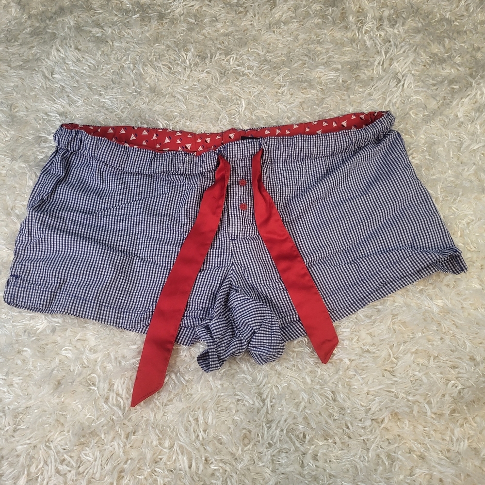 Faded Glory Junior Shorts, Blue & Red, Medium